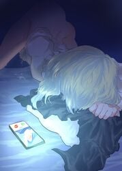 000mami_0404 1boy ass ass_up blonde_hair blonde_male cum femboy galo_thymos girly hidden_face lio_fotia male male_only masturbation penile_masturbation penis promare solo solo_male top-down_bottom-up trap