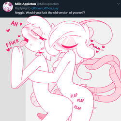 2boys anal anal_sex blush blushing ear_bite femboy fur furry penis rat rat_brat rat_ears rat_tail reggie_(whygena) selfcest white_fur whygena yaoi