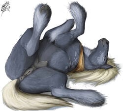 2020 anatomically_correct anatomically_correct_anus anatomically_correct_genitalia anatomically_correct_pussy animal_genitalia animal_pussy anus crotchboobs digital_media_(artwork) equid equine equine_pussy female female_feral feral fur genitals grey_body grey_fur grey_hooves hooves horse lizet looking_at_viewer lying mammal mane mare non-human_areolae on_back puffy_anus pussy quadruped signature simple_background smile smirk solo solo_female solo_feral white_background white_mane white_tail