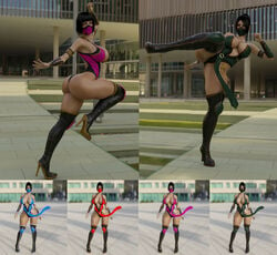 3d 3d_(artwork) 4girls apple_butt arched_back ass big_ass big_breasts black_hair boots breasts bust busty cleavage curvaceous curves curvy curvy_female curvy_figure curvy_hips dat_ass edenian fat_ass female genesis2female guhzcoituz heel_boots heels hourglass_figure huge_ass huge_breasts jade_(mortal_kombat) kitana large_ass large_breasts legs mask masked midway midway_games mileena mortal_kombat netherrealm_studios plump_ass ponytail pose posing short_hair side_view sideboob skarlet skimpy standing standing_on_one_leg tarkatan thick thick_ass thick_legs thick_thighs thighs voluptuous