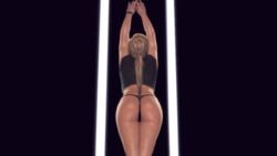 1girls 3d 3d_(artwork) arms_up ass blonde_hair bubble_butt butt cassie_cage female female_focus female_only g-string hourglass_figure long_hair mortal_kombat mortal_kombat_11 pose posing sleeveless_turtleneck solo standing thong tom123 toned toned_female turtleneck uncensored wide_hips