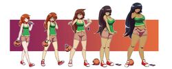 1girls age_progression breast_expansion breasts candy cleavage dark-skinned_female dark_skin female female_only halloween huge_breasts kojiro-brushard long_hair original original_character small_clothes solo solo_female transformation