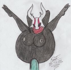 anal anal_penetration anal_sex big_ass big_breasts big_butt black_skin bug_girl hollow_knight insect_girl long_horns proto23719395 yulza_aradoka