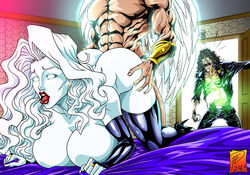 2020 2boys angel angel_wings armaron ass ass_up big_ass big_breasts big_butt breasts butt chaos_comics doggy_style evil_ernie evil_face female glowing_eyes handbra huge_ass huge_breasts lady_death long_hair male no_pupils oh_face open_mouth orgasm sex uncensored white_eyes white_hair white_skin wings