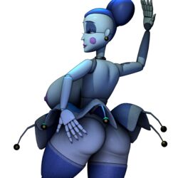 3d 3d_(artwork) 3d_model ass back_view ballora ballora_(fnafsl) ballora_(spiderjunior10) big_ass big_breasts big_butt blackterio five_nights_at_freddy's five_nights_at_freddy's:_sister_location fnaf no_bra no_panties pink_nipples png scottgames sister_location skirt solo source_filmmaker spiderjunior10 thick_ass white_background