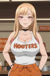 kitagawa marin from hooters by lv99slime