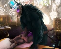 1boy 1boy1girl 1elf 1girls 1monster 2_horns a_soul_to_guide_(book) ankle_tattoo big_horns black_fur black_hair black_tail black_tattoo blue_fire blue_flame bone bones book book_stack books bookshelf bottomless bottomless_female breasts breasts_out bull_horns canon_couple chubby_belly chubby_male closed_eyes commission_art commissioned consensual consent couple crystal crystals curly_hair dad_bod dark-skinned_female dark_lips dark_skin detailed detailed_background duskwalker duskwalker_brides elf elf_ears elf_female elf_girl eyes_open fangs feet female female_elf fire fit_female fit_girl flame flower flower_crown flower_petals flowers functionally_nude functionally_nude_female fur girthy_penis glowing_eyes gold_accessory gold_armband gold_armlet gold_belt gold_chain gold_jewelry gold_necklace gold_trim golden_accessories golden_chains happy happy_couple happy_sex horns in_love indoors interspecies interspecies_sex kush_nsfw kushb large_breasts large_penis library library_background library_sex little_fire long_tail looking_at_another looking_pleasured love love_making lying lying_on_back m/f male male/female male_monster merikh_(duskwalker_brides) monster monster_boy monster_cock monster_on_female not_ai_generated novel_character novel_illustration on_table opal_reyne_(writer) open_eyes penile_penetration penis penis_in_pussy penis_tentacles perky_breasts perky_nipples pink_crystals pointed_ears pointy_ears purple_eyes purple_penis pussy quill quills quills_(anatomy) raewyn_(duskwalker_brides) scar scar_on_face scarred_face scars scratch_mark scratch_marks scratches secret_sex sex sex_on_table sharp_fangs sharp_teeth size_difference skull skull_head smile smiling smiling_at_another smiling_at_partner solarpunk soul spoilers straight sunlight sunlight_rays sunlight_through_window sunny tail tall tall_male taller_male tattoo tattoo_on_legs tattooed_leg tattoos teeth tentacle thin_female tree tree_branch trees unusual_anatomy unusual_genitalia unusual_penis vaginal_penetration white_eyebrows white_eyelashes white_hair