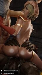 1girls 2monsters 3d ass blender blonde_hair blowjob cowgirl_position dc dc_comics defeated_heroine grabbing_head grabbing_waist injustice_2 kara_zor-el looking_at_partner monster_on_female muscular_male partially_clothed riding shhi_prvrt_x supergirl superman_(series) sweat threesome thug vaginal_sex voluptuous