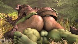 1boy 1girls 3d 3d_(artwork) ambiguous_penetration animal_penis animated big_ass connivingrat cowgirl_position dat_ass deathclaw fallout female female_deathclaw horns large_ass male riding scalie sound source_filmmaker straight tagme tail thick_thighs video