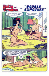 archie_comics betty_and_veronica betty_cooper casual female human moriartyhide nudist pale_skin veronica_lodge