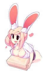 ass bra bunny_ears bunny_tail cleavage female fiz fizintine heart original skirt skirt_up visible_underwear