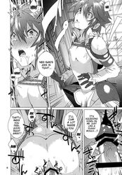 anal anal_sex artist_request black_and_white comic corrin_(fire_emblem) corrin_(fire_emblem)_(male) dialogue doujinshi english_text fire_emblem fire_emblem_fates flat_chest hinoka_(fire_emblem) nintendo page_8 rape short_hair small_breasts step_sister translated