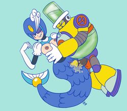 aqua_man_(mega_man) blush breasts cum mega_man mega_man(classic) mega_man_8 mega_man_9 sex splash_woman yellowpower