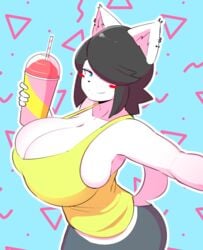 anthro large_breasts maggie_applebee tagme theycallhimcake top_view yellow_tank_top