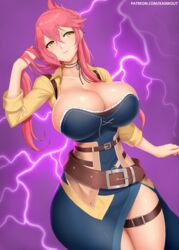 1girls big_breasts breasts cleavage female female_only hourglass_figure huge_breasts kainkout large_breasts legend_of_heroes looking_at_viewer sara_valestein solo thick_thighs trails_of_cold_steel wide_hips