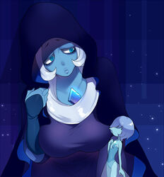 big_breasts blue_diamond_(steven_universe) blue_pearl_(steven_universe) breasts cartoon_network diamond_authority gem_(species) mogiki_hayami steven_universe white_hair