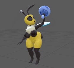 3d_(artwork) animated antennae_(anatomy) anthro apis_mellifera arthropod arthropod_abdomen ass back_boob bee big_breasts big_butt biped black_body bouncing_breasts breasts bug_fables butt_slap digital_media_(artwork) female fluffy food forbiddenknights2 fungus hammerspace honey_bee hymenopteran insect_wings insects jiggle moonsprout_games mushroom neck_tuft nipples non-mammal_breasts rpg_game shaking_butt short_playtime shortstack side_boob slap slightly_chubby solo thick_thighs tuft vi_(bug_fables) video_games wings yellow_body