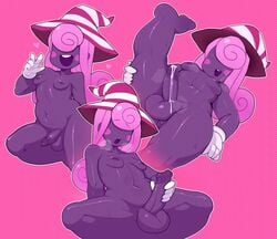 1futa anus areolae balls blush breasts chubby cum cum_drip cumshot dark_skin ejaculation erect_nipples erection futa_only futa_sans_pussy futanari genital_fluids ghost gloves half-erect hands-free handsfree_ejaculation hat headgear headwear heart heavy_breathing huge_thighs humanoid intersex large_balls mario_(series) masturbation naked nintendo nipples nude open_mouth paper_mario penis pink_background pink_hair pleasure_face purple_body purple_skin shadow_siren silkyman small_breasts solo spirit sweat thick_thighs thighs twink vivian_(paper_mario) wide_hips