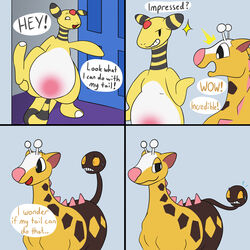 1:1 2020 absurd_res ambiguous_gender ambiguous_penetration ampharos digital_media_(artwork) duo english_text furry girafarig hi_res living_tail loss meme nintendo novusaper penetration pokémon_(species) pokemon pokemon_(species) tail_fetish tail_play text video_games