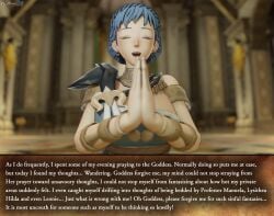 1girls 3d ancient_greek_clothes areola_slip areolae armlet bare_arms blue_dress blue_hair bracelet braid breasts candle candlestand choker closed_eyes corruption crown_braid dancer dancer_(three_houses) dochaunt24 dress earrings english_text fantasizing female female_only femdom femsub fire_emblem fire_emblem:_three_houses greco-roman_clothes hallucination horny horny_female imagining indoors jewelry large_breasts light_blue_hair marianne_von_edmund mind_control night nintendo open_mouth own_hands_together palms_together pillar post-timeskip praying rape short_hair single-shoulder_dress slave smile solo text text_box tricked unaware upper_body yuri
