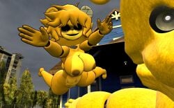 1boy 1girls 3d 3d_(artwork) areolae barefoot big_breasts breasts completely_nude completely_nude_female cryptiacurves fazclaire's_nightclub female five_nights_at_freddy's floating flying fredbear fredina's_nightclub full_body garry's_mod gf_fnf_fan hello_neighbor looking_at_viewer male naked naked_female nipples nude nude_female open_mouth open_smile pussy reaching_towards_viewer self_upload smile those_nights_at_fredbear's type_0