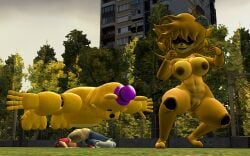 1girls 2boys 3d 3d_(artwork) animatronic areolae barefoot big_breasts breasts completely_nude completely_nude_female cryptiacurves fazclaire's_nightclub female first_degree_murder_(meme) five_nights_at_freddy's floating flying fredbear fredina's_nightclub full_body garry's_mod gf_fnf_fan hello_neighbor human humor looking_at_viewer male meme naked naked_female nicky_roth nipples nude nude_female open_mouth open_smile pussy reaching_towards_viewer self_upload smile squatting those_nights_at_fredbear's thumbs_up type_0