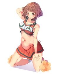 1girls 2d 2d_(artwork) 2d_artwork ak4ci arm_behind_head armpit armpit_crease armpit_peek armpits bare_armpits bare_arms bare_belly bare_calves bare_chest bare_hands bare_knees bare_legs bare_midriff bare_navel bare_shoulders bare_skin belly belly_button blush blush_face blushing_at_viewer blushing_female blushing_lines boku_no_hero_academia breasts brown-eyed_female brown-haired_female brown_eyebrows brown_eyes brown_hair busty busty_female busty_girl busty_teen calves cheerleader cheerleader_costume cheerleader_outfit cheerleader_uniform cheerleading_pose collarbone curvaceous curvaceous_body curvaceous_female curvaceous_figure curvaceous_hips curvaceous_teen curvaceous_thighs curvy curvy_body curvy_female curvy_figure curvy_hips curvy_teen curvy_thighs digital digital_art digital_drawing digital_drawing_(artwork) digital_media digital_media_(artwork) elbows exposed_armpits exposed_arms exposed_belly exposed_calves exposed_chest exposed_legs exposed_midriff exposed_navel exposed_shoulders exposed_skin eyebrows_visible_through_hair female female_focus female_only full_body groin hairless_armpits hand_behind_head hand_on_leg hand_on_own_leg hand_on_own_thigh hand_on_thigh high_resolution high_school_student highres hourglass_figure inguinal_crease inguinal_ligament kneeling kneeling_female kneeling_on_floor kneeling_on_ground knees large_breasts lean_figure legs looking_at_viewer medium_hair midriff my_hero_academia narrow_waist navel ochako_uraraka open_mouth open_mouth_smile parted_lips posing posing_for_the_viewer school_girl shaved_armpits shoulders simple_background slender_body slender_waist slim_waist smile smiley_face smiling smiling_at_viewer solo teen_girl teenage_girl teenage_tits teenager thick_thighs thighs tongue white_background wide_hips young_female young_woman