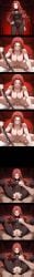 1girls ai_assisted ai_generated angry angry_face big_breasts black_bodysuit boob_window breast_grab chains cleavage_window clenched_teeth clothed clothed_sex cowgirl_position cum cum_in_pussy cum_inside cumshot defeated female femdom forced gebura_(lobotomy_corporation) grabbing_breasts grey_eyes heterochromia lobotomy_corporation long_hair male_penetrating missionary_position pov project_moon red_hair ripped_clothing scar_on_face scars_all_over sex smile smiling spread_legs tears uncensored vaginal_penetration yellow_eyes