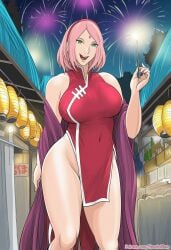1girls adapted_costume ai_generated alternate_breast_size alternate_costume ass ass_bigger_than_head bare_legs bare_shoulders big_ass big_butt blush boruto:_naruto_next_generations bottom_heavy child_bearing_hips china_dress chinese_clothes clothed_female clothing coat day dress exposed_back fat_ass fat_butt female female_focus female_only festival fireworks front_view hi_res holding_object huge_ass huge_butt human human_focus human_only large_ass large_butt legs_together light-skinned_female light_skin looking_at_viewer milf naruto naruto_(series) narutofillers naughty naughty_face naughty_smile new_year no_panties no_panties_under_dress outdoors parent pinup revealing_clothes robe round_ass round_butt sakura_haruno shounen_jump skimpy skimpy_clothes smile smirk solo solo_female solo_focus sparkler thick thick_ass thick_butt tight_clothing tight_pants undressing url voluptuous voluptuous_female watermark web_address weekly_shonen_jump wide_hips