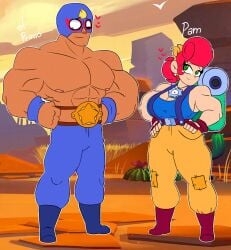 brawl_stars el_primo_(brawl_stars) female pam_(brawl_stars) santiago951 tagme