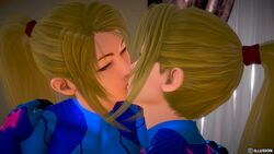 2girls 3d billyjenkins123 blonde_hair clone clones clothed honey_select kissing making_out metroid nintendo samus_aran sarah_bryant selfcest tagme twincest virtua_fighter yuri zero_suit zero_suit_samus