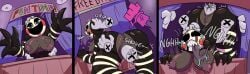 algob4v bav big_ass big_breasts bite_mark disembodied_hand disembodied_penis five_nights_at_freddy's five_nights_at_freddy's_2 from_behind gangbang grabbing_from_behind long_tongue marionette_(fnaf) puppet_(fnaf) ripped_clothing ripped_pants straight