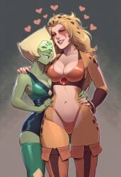 2girls ai_generated alien alien_girl alien_humanoid big_ass big_breasts big_thighs breasts cartoon_network cat_girl cheetah cheetah_girl cheetah_humanoid cheetara crossover curvaceous curvy curvy_figure digital_media_(artwork) feline feline_humanoid female gem_(species) hips hourglass_figure huge_ass huge_breasts huge_thighs humanoid large_ass large_breasts large_thighs legs light-skinned_female light_skin mature mature_female peridot_(steven_universe) phophopho short_female shortstack slim_waist steven_universe thick thick_hips thick_legs thick_thighs thighs thundercats thundercats_(1985_tv_series) voluptuous waist wide_hips wide_thighs