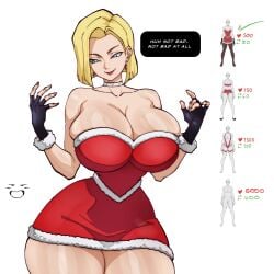 android 18 from christmas by gmoreartworks