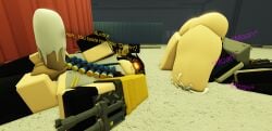3d agent_(decaying_winter) angry angry_female annoyed annoyed_female aurora_(swarmerrbxl) axe begging begging_for_mercy begging_to_stop black_hair blowjob crying cum cum_on_face cum_on_feet cum_on_foot decaying_winter dialogue english_text feet feetjob firefighter firefighter_uniform foot_fetish foot_rape foot_torture footjob footwear_removed impending_sex large_penis letterman_jacket mocking panties pants pants_removed pantsless plate_carrier purple_eye purple_hair purple_panties rape raped_by_enemy restrained restrained_arms roblox roblox_game robloxian self_upload shoe shotgun_shell sledge_queen sledgehammer swarmerrbxl sweat tactical_gear teasing text thick_ass thick_thighs thigh_sex thighs vest voluptuous weak worried yellow_eye
