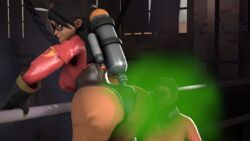 big_ass big_ass big_butt bottom_heavy breasts cheesy_sfm fart fart_cloud fart_fetish farting_in_face female female_only huge_ass impossible_clothes miss_pauling sfm source_filmmaker team_fortress_2 yuri