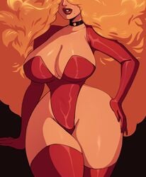 1girls 2d beauty_mark big_breasts breasts cleavage collar curly_hair dominatrix elbow_gloves faceless_female female female_only huge_breasts latex lipstick long_hair makeup milkcubus mole powerpuff_girls red_hair redhead sara_bellum solo solo_female solo_focus stockings thick_thighs voluptuous wide_hips