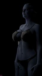 1girls 3d 3d_(artwork) alien alien_girl asari big_breasts blue_skin female female_only liara_t'soni lingerie mass_effect mass_effect_2 mass_effect_3 no_humans nyes117 pinup shadow solo solo_focus tagme thong