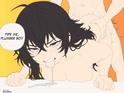 1boy 1girls comic english english_text ibanews1 jaune_arc raven_branwen rwby tagme