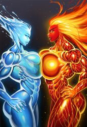 2girls ai_generated athletic athletic_female big_ass big_breasts big_thighs bimbo breasts chest curvaceous curvy curvy_figure digital_media_(artwork) elemental_creature elemental_humanoid enormous_ass enormous_breasts enormous_thighs female fire_(sevenarts) fire_creature fire_elemental fit fit_female gigantic_ass gigantic_breasts gigantic_thighs hips hourglass_figure huge_thighs humanoid large_ass large_breasts large_thighs legs light-skinned_female light_skin massive_ass massive_breasts massive_thighs mature mature_female muscular muscular_female original original_character original_characters sevenarts sevenverse sevenverse_fantasy slim_waist tall tall_female thesevenartsx thick thick_hips thick_legs thick_thighs thighs voluptuous waist water_(sevenarts) water_creature water_elemental wide_hips wide_thighs