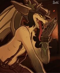 2d 2d_(artwork) 2d_animation animated anthro assertive_female clothed clothing deadlock fellatio_gesture female forz_(artist) gargoyle gesture gesturing_at_viewer hat hungry_eyes hungry_mouth inviting_to_sex ivy_(deadlock) looking_at_viewer monster_girl oral_gesture seductive seductive_eyes seductive_gaze seductive_look solo tail tongue tongue_out wings yellow_eyes