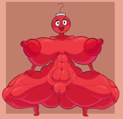 1girls abs anus areolae arms_spread ass ass_bigger_than_head ass_visible_through_thighs barefoot bobette_(dandy's_world) breasts chisel_chisel commission commissioner_upload completely_nude completely_nude_female curvaceous curvy dandy's_world female female_only full_body hands_on_thighs happy happy_female huge_ass huge_breasts looking_at_viewer naked naked_female navel nipples nude nude_female open_mouth open_smile pussy red_body smile solo solo_female spread_legs spreading squatting thick_thighs thighs voluptuous voluptuous_body voluptuous_female
