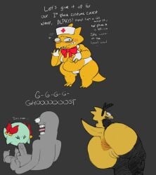 alphys from mario bros by garbledina