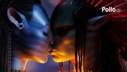 ai_generated animated avatar avatar:_fire_and_ash female female_only kissing lesbian_couple lesbian_domination lesbian_focus lesbian_kiss na'vi neytiri tagme varang video yuri