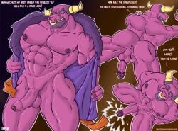 anthro ass balls bara barazoku bigshadowdragon boner bovid bull bull_horns cum demon_bull_king erection furry horns lego lego_monkie_kid male male_only muscles muscular nose_ring nude orgasm penis solo solo_male