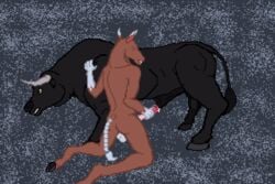 3:2 animated anthro anthro_on_feral balls beast_(disambiguation) bovid bovine cattle dripping_precum duo equid equine feral frames genitals gif horse internal iron-blade male male/male mammal penetration penile penile_penetration penis penis_in_penis pixel_art short_playtime sprite urethral urethral_insertion urethral_penetration zoophilia