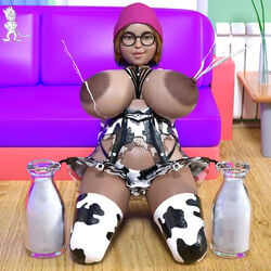 big_breasts chup@cabra dark_areola dark_nipples family_guy glasses lactating lactating_nipples lactation large_areolae meg_griffin milk milk_squirt