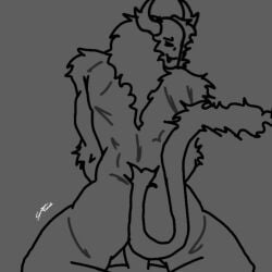 2024 animated animation antlers ass back_view fluff fluffy fluffy_chest fluffy_tail forsaken forsaken_(roblox) game gay guest_(roblox) guest_666 guest_666_(forsaken) guest_666_(tr:ud) hair_tuft high-angle_view horns riding_cock riding_penis roblox roblox_game robloxian simple_background swirlytundra tagme tail video