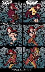 brawl_stars buster_(brawl_stars) comic gray_(brawl_stars) gus_(brawl_stars) leon_(brawl_stars) maisie_(brawl_stars) malena_drawing max_(brawl_stars) meme pam_(brawl_stars) reference_image undressing_self