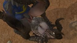 3d 3d_(artwork) anthro anus areola ass ass_up big_breasts big_butt bodily_fluids breasts clitoral_hood clitoris darkskye_(artist) deathclaw digital_media_(artwork) dripping fallout female genital_fluids genitals hi_res horn huge_breasts in_heat inner_labia jack-o'_pose looking_at_viewer looking_through looking_through_legs microsoft mommyclaw_(vulgarvictor) nipples nude plump_labia pose presenting presenting_anus presenting_hindquarters presenting_vulva puffy_anus rosy_cheeks scales scalie solo spread_legs spreading sweat sweatdrop tail tail_aside thick_tail thick_thighs under_boob vaginal_canal vaginal_fluid_drip vaginal_fluids vulva wet